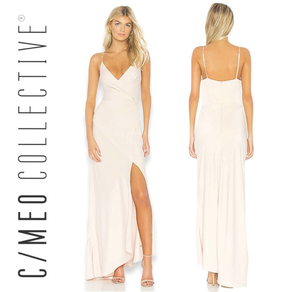 NEW C/MEO Collective No Less Maxi Gown Cream Small